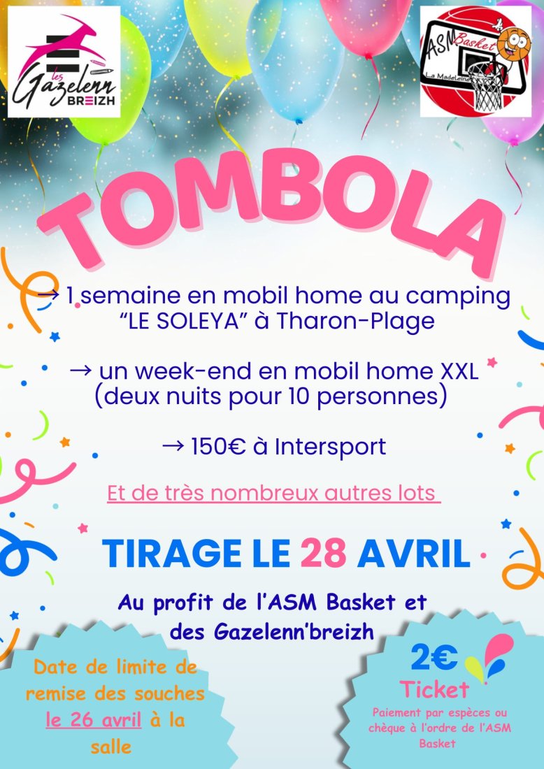 TOMBOLA avec les GAZELE'NN